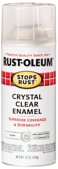 Rust-Oleum 7701830 Stops Rust Spray Paint, 12 oz, Gloss Crystal Clear