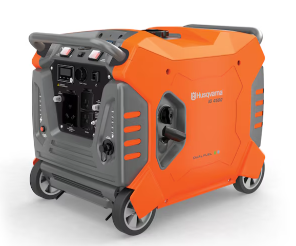 Husqvarna IG 4500 4500 Starting / 3500 Running Watt Gasoline/Liquid propane Dual Fuel Portable Generator