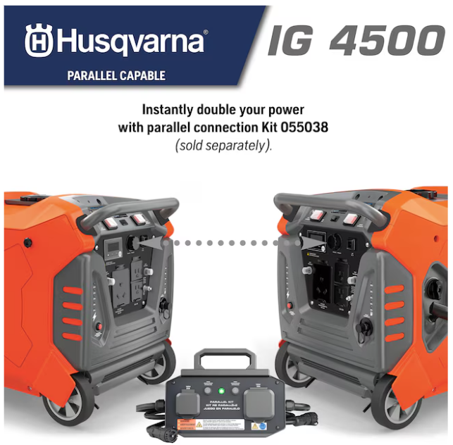 Husqvarna IG 4500 4500 Starting / 3500 Running Watt Gasoline/Liquid propane Dual Fuel Portable Generator