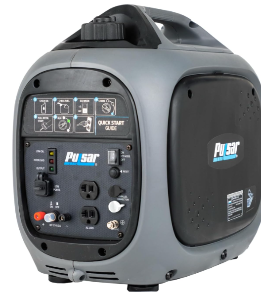 Pulsar 2,300W Portable Gas-Powered Quiet Inverter Generator for Home Emergency Backup, Parallel Capability, With USB Outlet, Long Run Time, GX230N