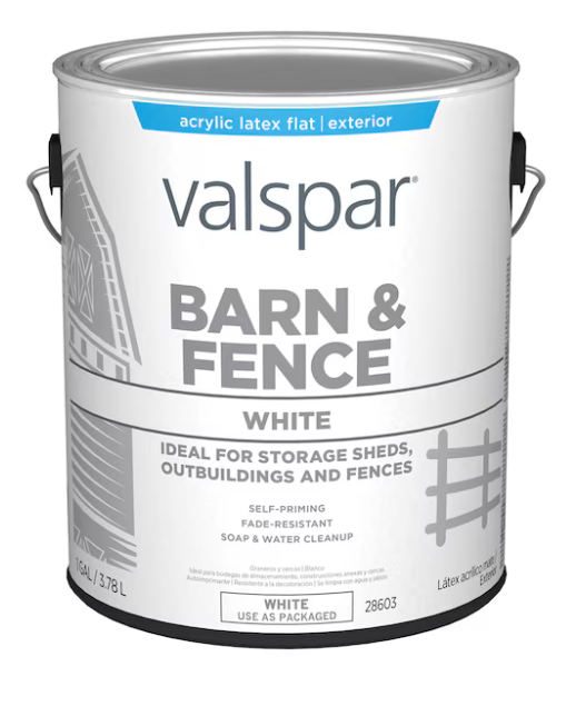 Valspar Barn & Fence White - 1Gallon -- 28603