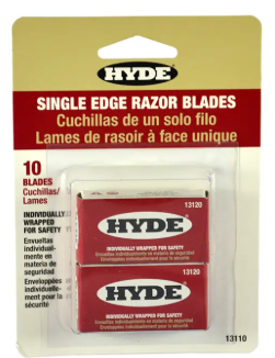 Hyde Tools 13110 Single Edge Blades, 10 Pack