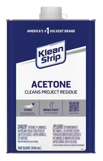 Klean-Strip 1 qt. Acetone Thins Fiberglass Resins, Epoxy and Adhesives