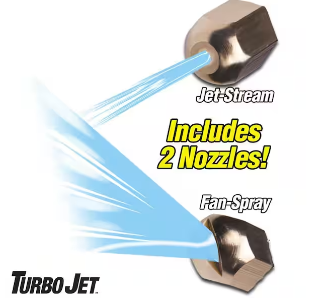 Turbo Jet Hose Attachment 2 -Pattern Rear Trigger Nozzle -- 1000243