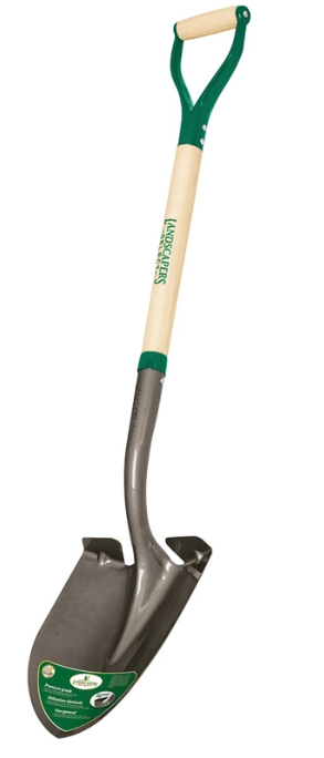 Landscapers Select 34593 Digging Shovel, Steel Blade, Steel Handle, D-Shaped Handle, 30 in L Handle