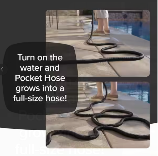 Pocket Hose Silver Bullet 3/4 in. Dia x 75 ft. Lightweight Kink-Free Expandable Water Garden Hose