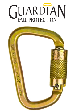 Guardian Fall Protection Carabiner High Strength Steel 3/4" Locking Gate 01837