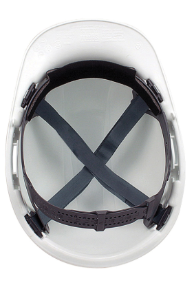 Safety Works SWX00344 Hard Hat, White, 4-Point Textile Suspension, HDPE Shell, Class: E, Slip Ratchet Adjustment Type