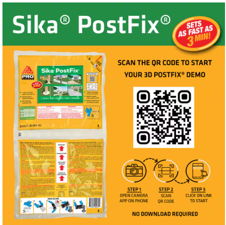Sika PostFix Fence Post Mix, Mix-In-The-Bag Expanding Foam  -- 483503
