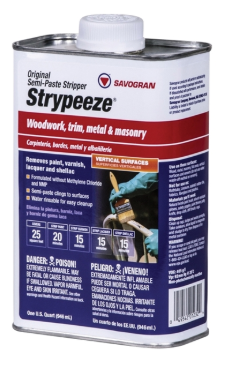 Savogran Strypeeze 01232 Paint/Varnish Remover, Liquid, Strong, Orange, 1 qt