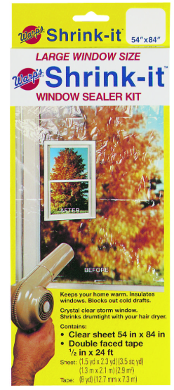 Warp's SK-54 Shrink-it Series Window Sealer Kit, 54 in W, Clear
