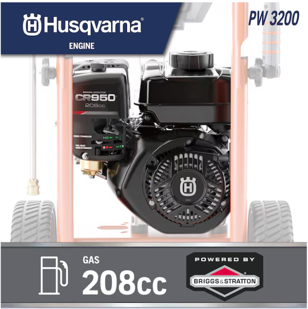 Husqvarna PW3200 Pressure Washer - Gas 208cc -- 022013