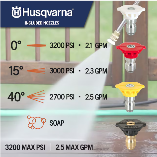 Husqvarna PW3200 Pressure Washer - Gas 208cc -- 022013