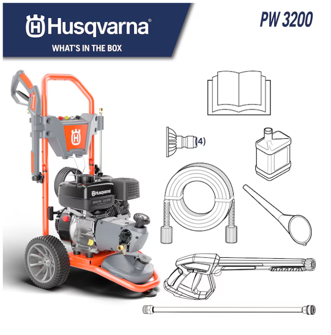 Husqvarna PW3200 Pressure Washer - Gas 208cc -- 022013