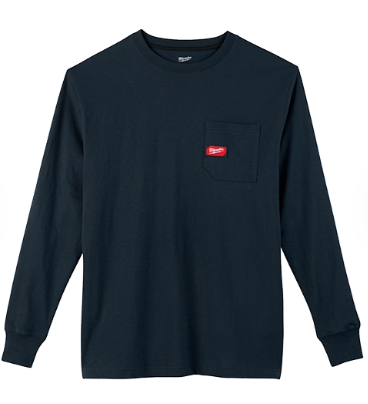 Milwaukee Heavy Duty Pocket T-Shirt - Long Sleeve 602BL -SMALL