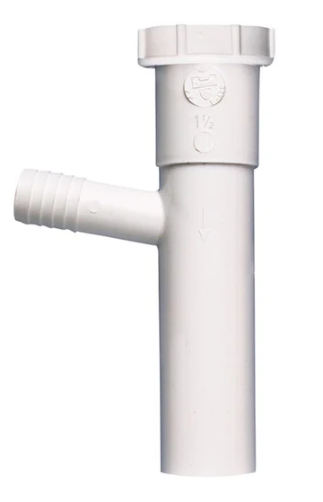 Plumb Pak PP66-4W -- 1-1/2 in. D X 8 in. L Plastic Dishwasher Branch Tailpiece