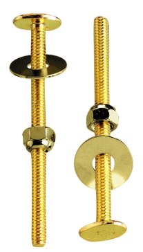 Roll over image to zoom in Product Features  Product Overview  Related Videos  Reviews  Questions & Answers  Plumb Pak PP835-14 Toilet Bolt Set Gold Brass Plated Brass For Universal Brass Plated