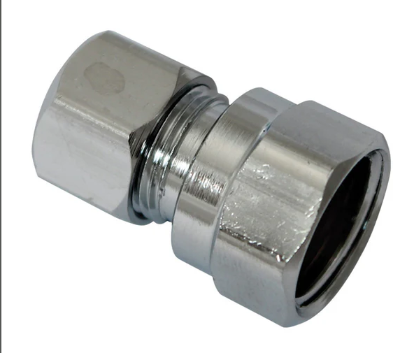 Plumb Pak PP71PCLF -- 3/8 in. FIP X 3/8 in. D Compression Brass Straight Connector