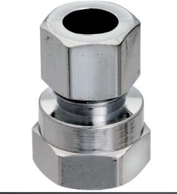 Plumb Pak PP71PCLF -- 3/8 in. FIP X 3/8 in. D Compression Brass Straight Connector