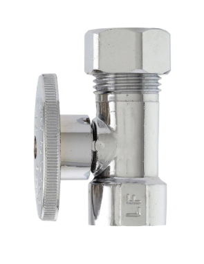 Plumb Pak PP53-1PCLF -- 1/2 in. FIP X 1/2 in. Compression Brass Straight Valve