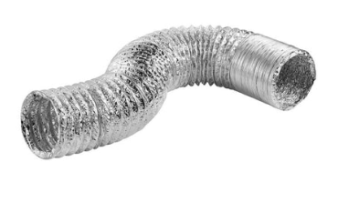 Lambro 411 Flexible Air Connector, 4 in, 5 ft L, Aluminum