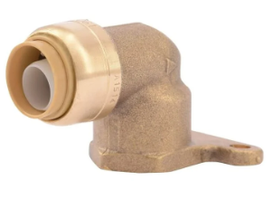 Sharkbite 1/2in x 1/2in FNPT Brass 90 Deg Angle Hy Ear Elbow -- U335LFA