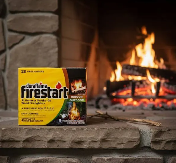 Duraflame Firestart Indoor/Outdoor Firelighters - Quick Ignition for BBQ, Fireplace, Fire Pit and Campfires