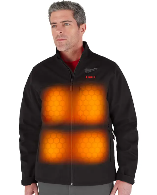 Milwaukee M100B-21 M12 Heated Black Toughshell Jacket with (1) 3.0 Ah Battery and Charger