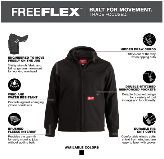 Milwaukee FREEFLEX™ Softshell Hooded Jacket - 312B