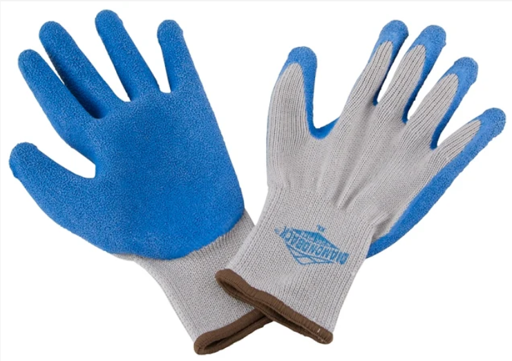 Diamondback GV-SHOWA/XL Gripper Work Gloves, Unisex, 10-1/4 in L, Knit Liner Cuff, Rubber Latex Coating, Cotton/Latex