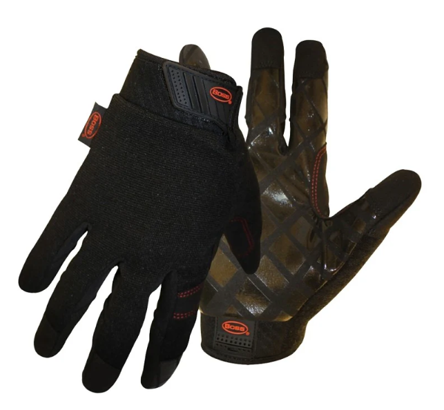 Boss 5211M Mechanic Gloves, M, Reinforced Thumb