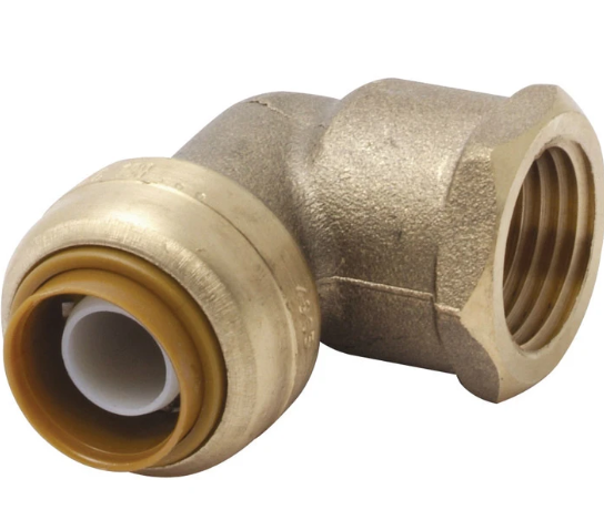 Sharkbite 1/2 x 1/2 In. FIP Push-Fit Pipe Elbow, Lead Free -- 308A