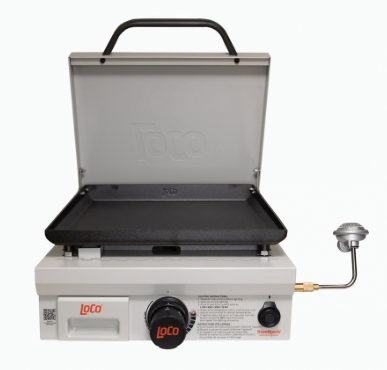 LoCo SmartTemp Series 16"Classic Griddle, Liquid Propane, 1-Burner, 265 sq-in Primary Cooking Surface, Chalk