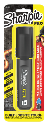 Sharpie® PRO Permanent Marker, Chisel Tip, Extra Large, Black/Gray Barrel, Black Ink