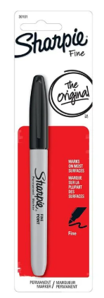 Sharpie The Original Black Plastic Barrel Fine Point Permanent Marker