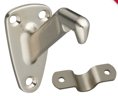 National Hardware N830-117 Handrail Bracket, 2-pc., Satin Nickel, 250 Lb