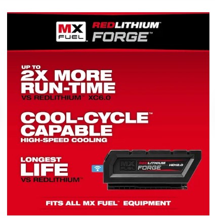 Milwaukee MX FUEL™ REDLITHIUM™ FORGE™ HD12.0 BATTERY PACK -- MXFHD812