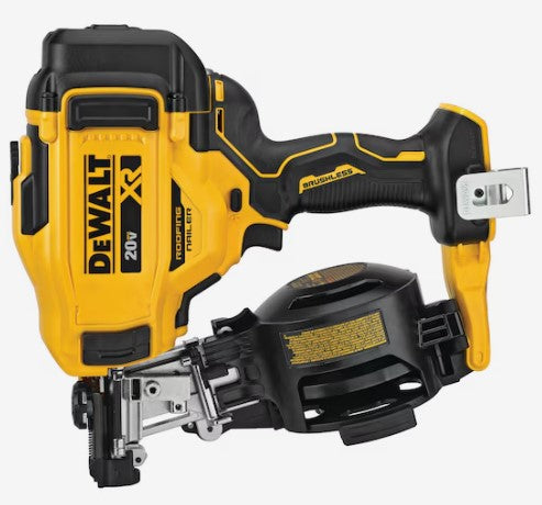 Dewalt 20V MAX* 15° Cordless Coil Roofing Nailer -- DCN45RNB