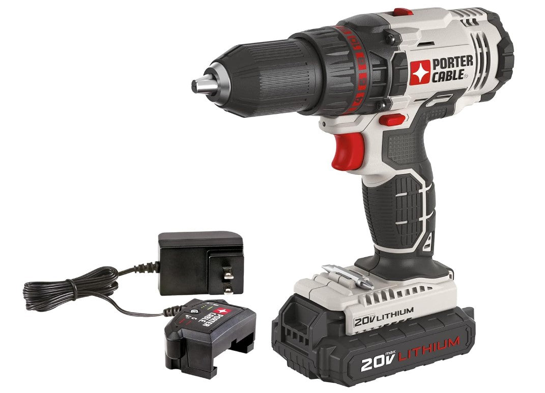 PORTER-CABLE 20V MAX* Cordless Drill/Driver Kit, 1/2-Inch (PCC601LA)