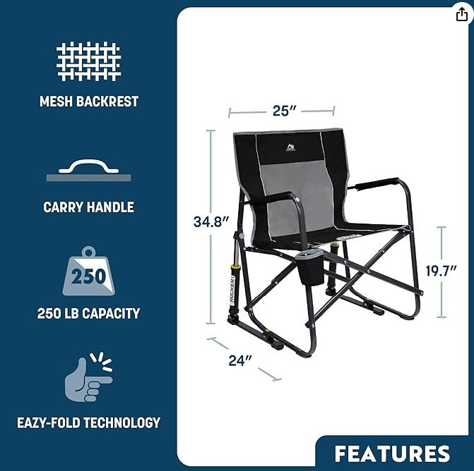 GCI Outdoor Freestyle Rocker Camping Chair --