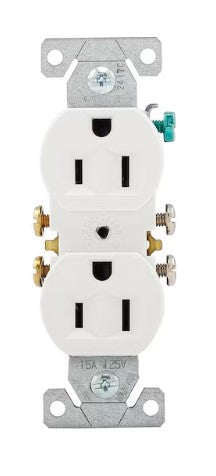 Eaton 15-Amp 125-volt Residential Duplex Outlet, White (10-Pack)