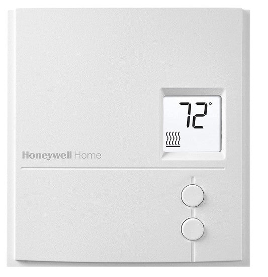 Honeywell Home RLV3150A Digital Line Volt Thermostat, Baseboard Non-Programmable