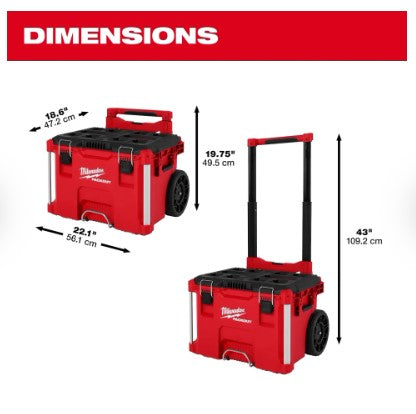 Milwaukee PACKOUT™ Rolling Tool Box -- 48-22-8427