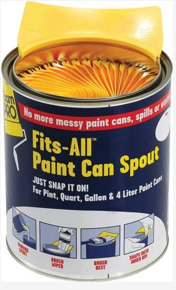 FoamPRO Fits-All Yellow 1 gal Paint Can Spout