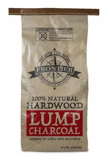 Frontier 100% Hardwood Lump Charcoal, 10 lb. Bag - 195338444