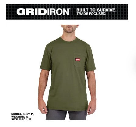 Milwaukee GRIDIRON™ Pocket T-Shirt - Short Sleeve - 605GN