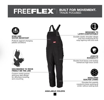 Milwaukee FREEFLEX™ Insulated Bib Overalls - 262B