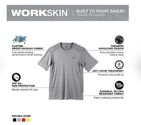 Milwaukee WORKSKIN™ Lightweight Performance Shirt - Short Sleeve -- 414G