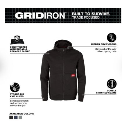 Milwaukee GRIDIRON™ Full-Zip Hoodie - M250B