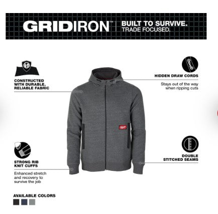 Milwaukee GRIDIRON™ Full-Zip Hoodie - M250G